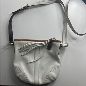 White Coach hobo crossbody bag